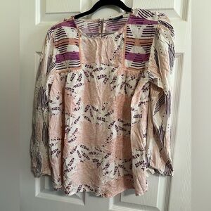 Main St Boho Floral Print Women's Top XL